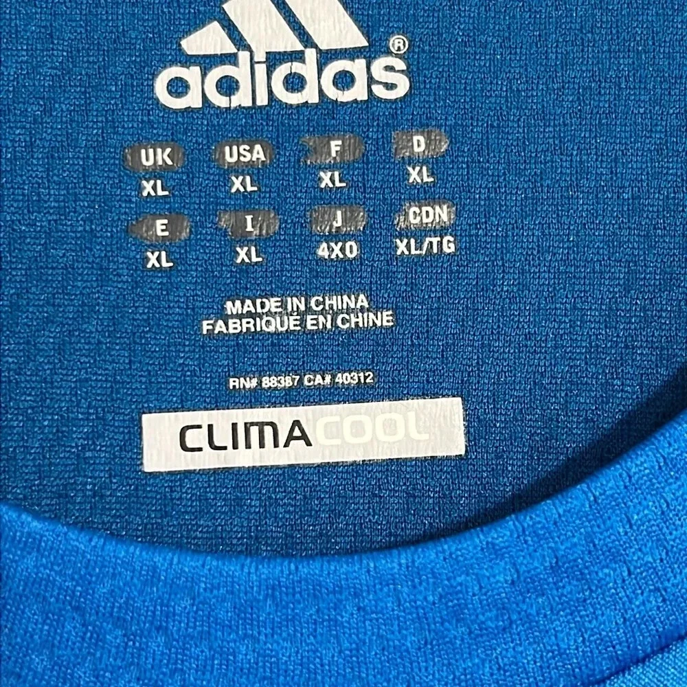 Adidas Electric Blue ClimaCool Athletic Shirt - Size XL